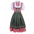  US Direct  Women Classic Vintage Dress Plaid Patchwork Short Sleeve Cotton Zipper Dress Two piece Set  upgraded  red L