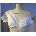 US Women Cotton Lace Short Shirt Drawstring Design Off-shoulder Blouse