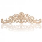 US Wood Carved Long Applique Frame Corner Onlay Unpainted Furniture Home Door Decor  30 * 7 * 0.8cm