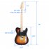  US Direct  Wooden GTL Maple Fingerboard Electric  Guitar  sunset Color    Bag   Strap   Pick   Cable   Wrench Tool Black