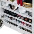  US Direct  Wooden Jewelry Storage Mirror Cabinet Wall mounted Jewelry Box Organizer For Earrings Necklace Bracelets Watches Sunglasses White