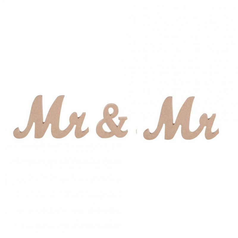US RONSHIN Wooden MR & MR Letter Gay Wedding Props Table Ornaments Primary Color