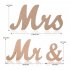  US Direct  Wooden Mr And Mr Letter Gay Wedding Props Wedding Table Ornaments Anniversary Party Valentine Day Decorations primary color MRS MRS