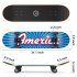  US Direct  Wooden Standard Skateboard 7 layer Maple Deck 31 X 8 Inch Complete Skate Board For Beginner Blue black