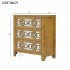  US Direct  Wooden Storage Cabinet With 3 Drawers And Decorative Mirror  Natural Wood  Antique Navy 
