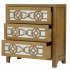  US Direct  Wooden Storage Cabinet With 3 Drawers And Decorative Mirror  Natural Wood  Antique Navy 