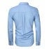  US Direct  Yong Horse Men s Casual Slim Fit Button Down Long Sleeve Denim Shirt Light blue XXL