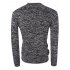  US Direct  Yong Horse Men s Textured Slim Fit Long Sleeve V Neck Casual Henley Shirt with 4 Button Decor Flower gray S