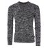  US Direct  Yong Horse Men s Textured Slim Fit Long Sleeve V Neck Casual Henley Shirt with 4 Button Decor Flower gray S