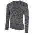  US Direct  Yong Horse Men s Textured Slim Fit Long Sleeve V Neck Casual Henley Shirt with 4 Button Decor Flower gray XL