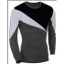  US Direct  Yong Horse Men s Color Block Slim Fit Crew Neck Long Sleeve Basic T Shirt