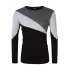  US Direct  Yong Horse Men s Color Block Slim Fit Crew Neck Long Sleeve Basic T Shirt