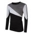  US Direct  Yong Horse Men s Color Block Slim Fit Crew Neck Long Sleeve Basic T Shirt