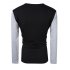  US Direct  Yong Horse Men s Contrast Color Crewneck Long Sleeve Basic T Shirt Top Gray   black XL