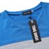  US Direct  Yong Horse Men s Two Tone Slim Fit Long Sleeve Shirts V Neck Basic Tee T Shirt Top blue S
