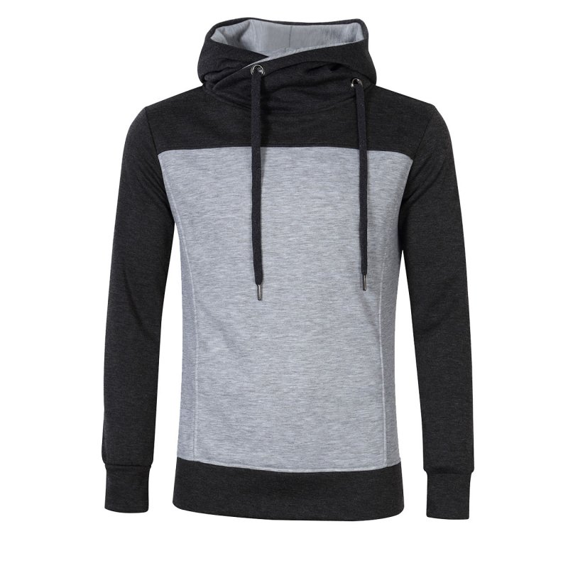 US Young Horse Men's High Quality Constrast Color Pullover Hoodie Sweatshirt（Upgrade version)
