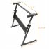  US Direct  Z shaped Adjustable Electric Piano Rack Stand Portable Foldable Multi functional Music Holder Musician Gifts Black