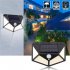  US Direct  ZC001251 100led Solar Wall  Lights Waterproof Motion Sensor Light With Solar Panel black