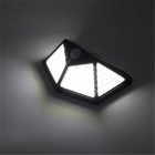 [US Direct] ZC001251 100led Solar Wall  Lights Waterproof Motion Sensor Light With Solar Panel black
