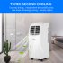  US Direct  ZOKOP 115 00v Air Conditioner Abs Side Outlet Mobile Portable Refrigeration Machine With Remote Control White