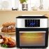  US Direct  ZOKOP 120v 1800w 16l Air Fryer 16 9quarts Large Capacity Digital Display Convection Oven With 8 Accessories black