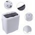  US Direct  ZOKOP 14 3lb Washing Machine Semi Automatic Grey