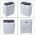  US Direct  ZOKOP 14 3lb Washing Machine Semi Automatic Grey
