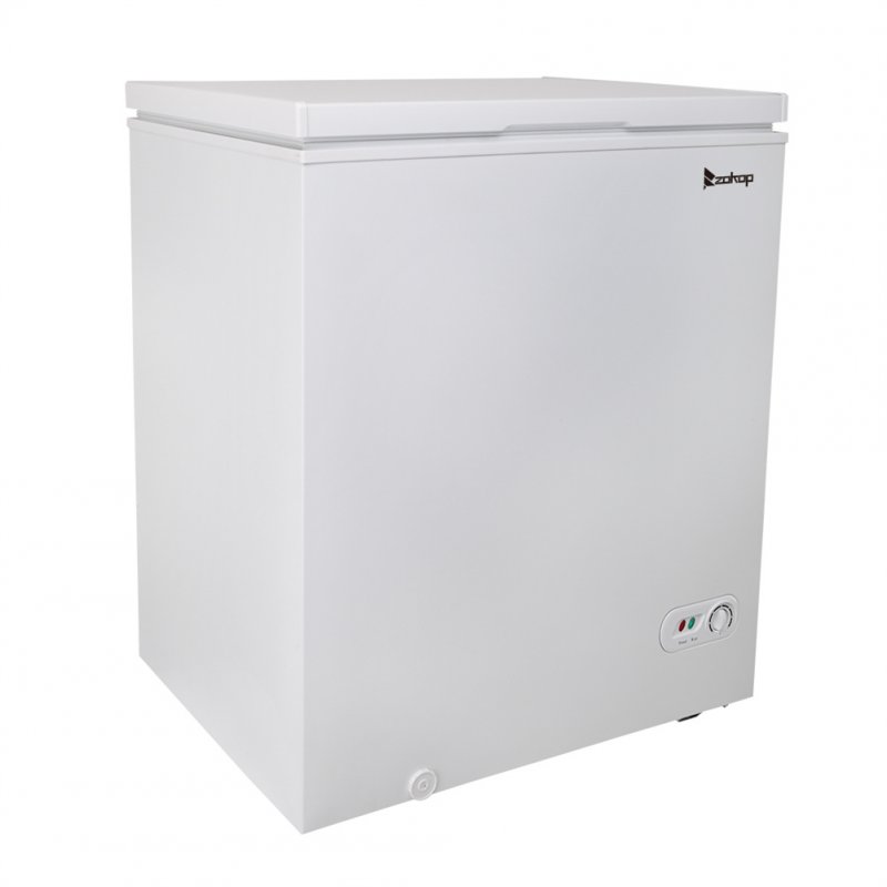 US ZOKOP Single Door Horizontal Freezer Adjustable Temperature Freezer White