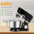  US Direct  ZOKOP 5 5l 660w Chef Machine 6 Speeds Stainless Steel Kitchen Stand Mixer Mixing Pot With Handle For Baking black