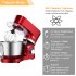  US Direct  ZOKOP 5 5l 660w Kitchen Machine 6 Speeds Low Noise Anti skid Mixing Pot Kitchen Stand Mixer With Handle red