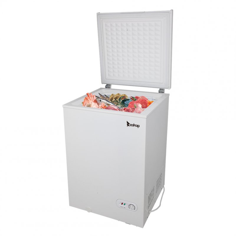 US ZOKOP BD-100 100L Single Door Horizontal Freezer Refrigerator White