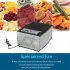  US Direct  ZOKOP Food Dehydrator 360 Degree Airflow Large Capacity Adjustable Temperature Time Dryer With 6 Removable Trays grey