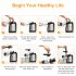  US Direct  ZOKOP Masticating Juicer Machine With 800ml Juice Cup 1000ml Pomace Cup 2 speed Mechanical Horizontal Electric Juicer black