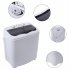  US Direct  ZOKOP Washing Machine 14 3lbs Capacity Twin Tub Semi Automatic Laundry Washer Grey