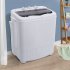  US Direct  ZOKOP Washing Machine 14 3lbs Capacity Twin Tub Semi Automatic Laundry Washer Grey
