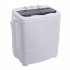  US Direct  ZOKOP Washing Machine 14 3lbs Capacity Twin Tub Semi Automatic Laundry Washer Grey