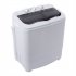  US Direct  ZOKOP Washing Machine 14 3lbs Capacity Twin Tub Semi Automatic Laundry Washer Grey