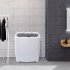  US Direct  ZOKOP Washing Machine 14 3lbs Capacity Twin Tub Semi Automatic Laundry Washer Grey