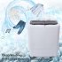  US Direct  ZOKOP Washing Machine 14 3lbs Capacity Twin Tub Semi Automatic Laundry Washer Grey