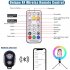  US Direct  ZX ZB10 DC5V RGB 5v 14w 10m Selfie  Light  Ring Lights With Tripod Stand Fill  Light Livestream Video Lighting Clip white