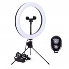 US ZX-ZB10-DC5V-RGB 5v 14w 10m Selfie Light Ring Lights With Tripod Stand Fill Light Livestream Video Lighting Clip white