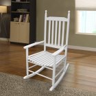 [US Direct] wooden porch rocker chair  WHITE