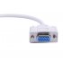  VGA 1 Male to 2 Female VGA Adapter Extension 1 PC to 2 Monitor Dual Video Converter Cable Y Splitter 15 Pin  white