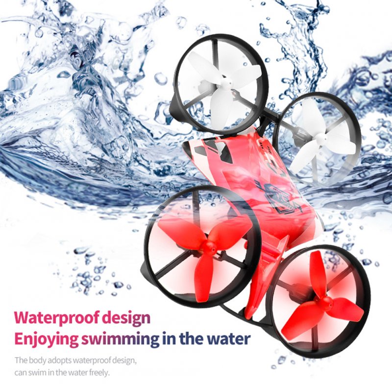 H113 RC Drone Helicopter Remote Control Vehicle Stunt Toys 360-degree Flipping Air Water Waterproof Cars Toys For Boys 