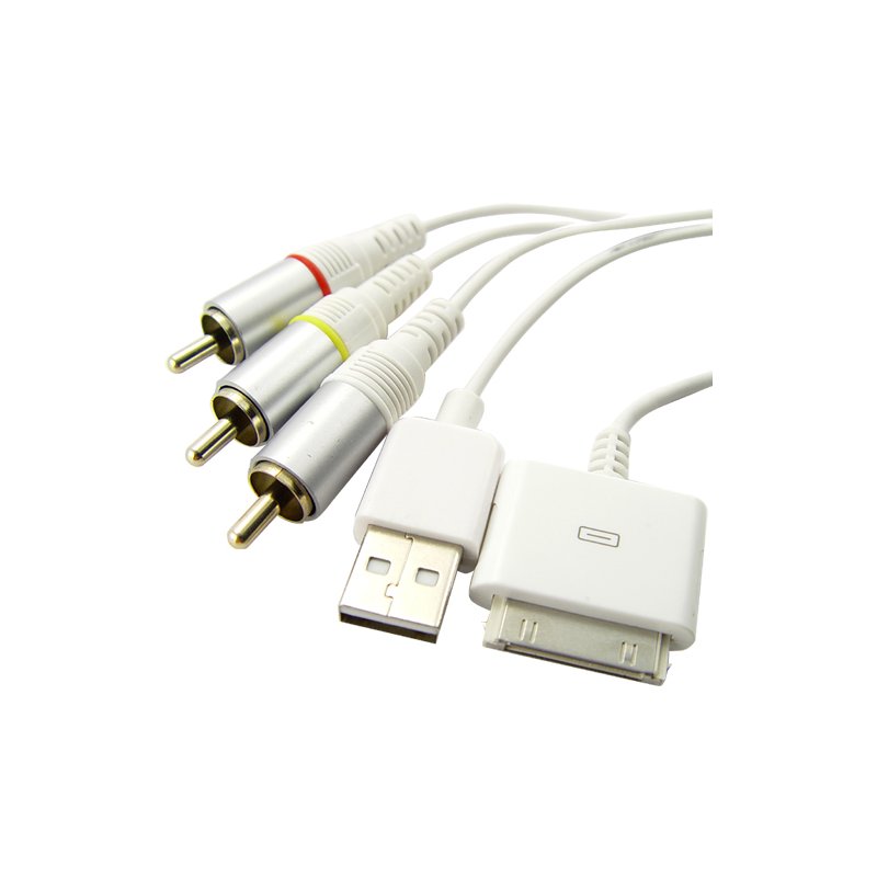 Deluxe iPod and iPhone AV + USB Cable