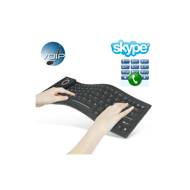 Flexible Keyboard with Skype Internet Phone (VOIP)