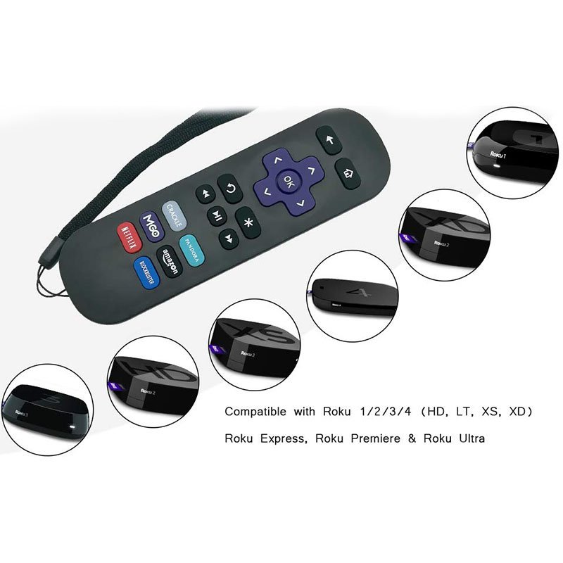 Replacement Lost Remote Control Compatible with Roku 1, Roku 2, Roku 3, Roku 4, (HD, LT, XS, XD), Roku Express, Roku Premiere, Roku Ultra Do NOT Support Roku Stick, Roku TV or Roku Game 