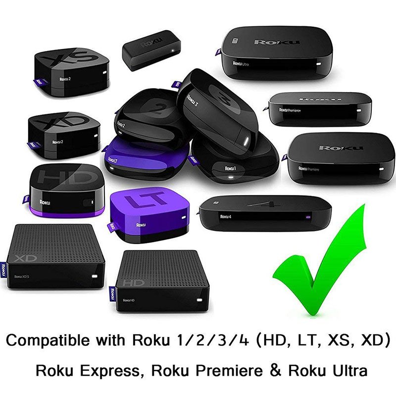 Replacement Lost Remote Control Compatible with Roku 1, Roku 2, Roku 3, Roku 4, (HD, LT, XS, XD), Roku Express, Roku Premiere, Roku Ultra Do NOT Support Roku Stick, Roku TV or Roku Game 