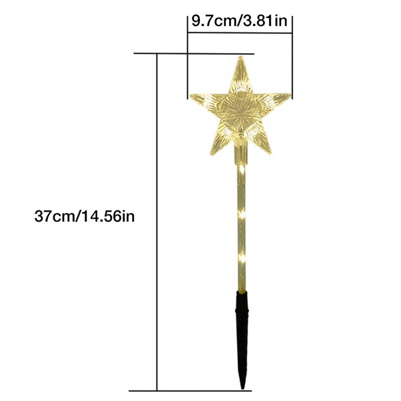 1-to-5 Outdoor Led Solar Lamps 5-pointed Star Shape 8 Modes Lawn Light for Yard Patio Garden Decoration