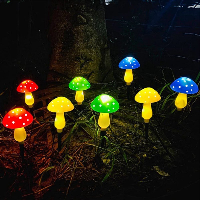 Led Outdoor Solar Lights Mushroom Shape Luminous String Lamp for Lawn Garden Patio Street Decoration